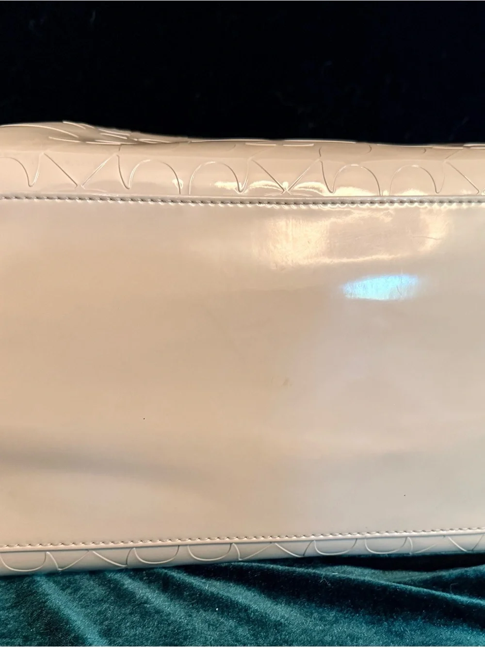 kate spade Patent Embossed Pale grey Tote